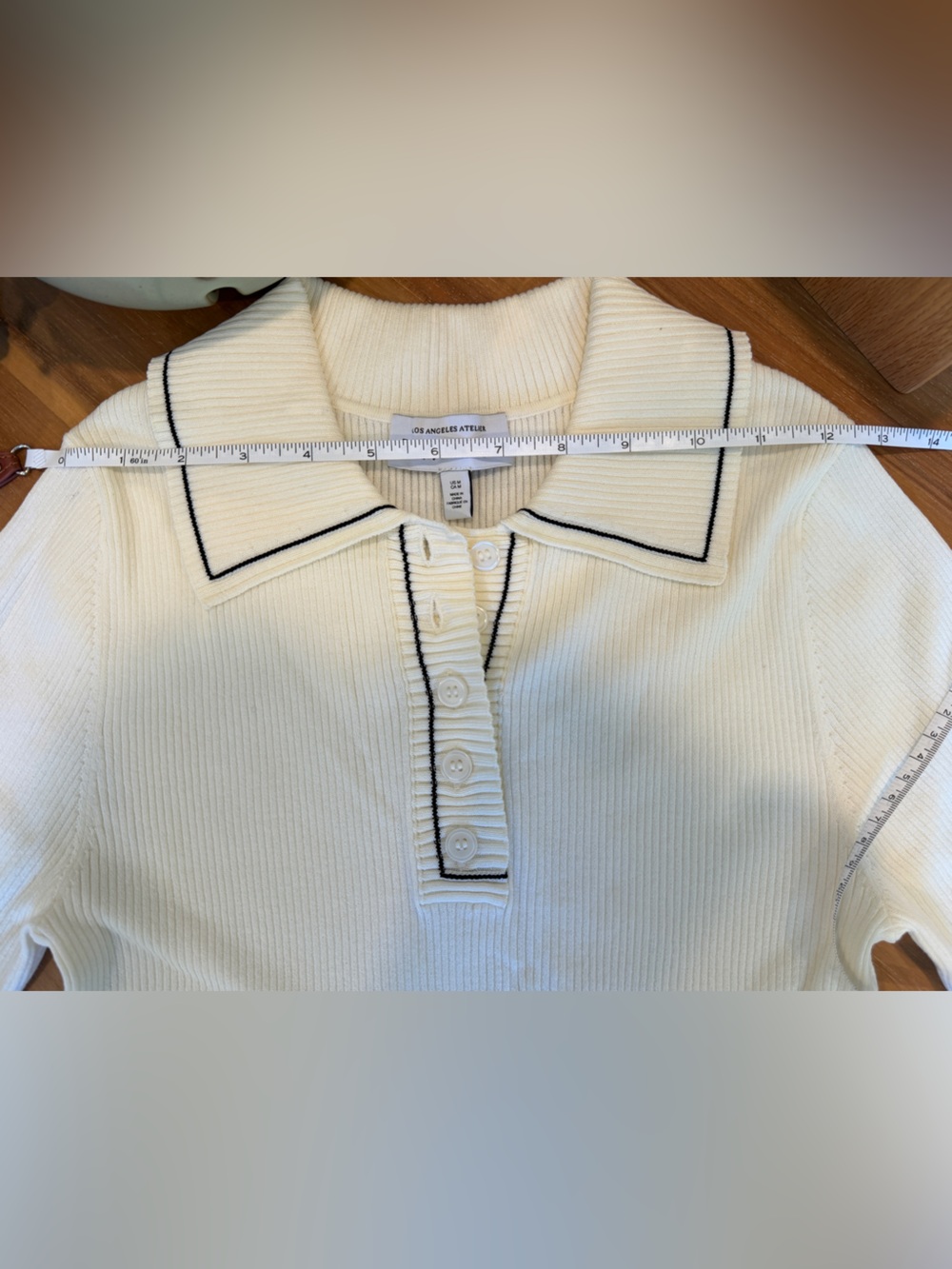& Other Stories Rib-Knit Polo-Collar Top - Picture 3 of 7